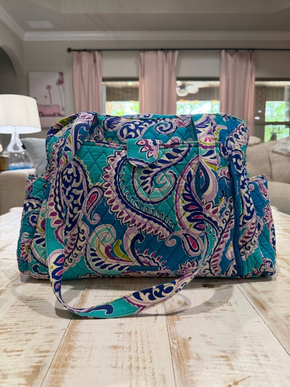 Vera Bradley Make a Change Baby Bag Waikiki Paisley Teal Purple Pink Diaper Bag